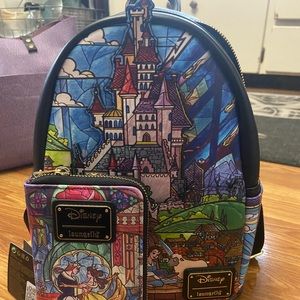 Loungefly beauty and the beast stained glass set